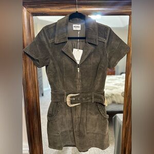 Mumu Outlaw Dress size large.  Green corduroy.